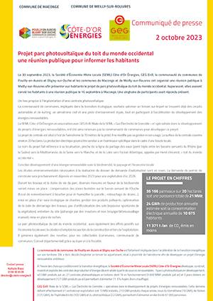 Dossier de presse cote d or energies 1 670 000 en faveur de la transition energetique